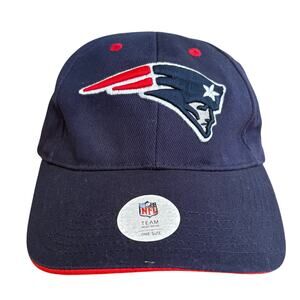 NWT New England Patriots NFL Team Head Wear Strap Hat Cap Adjustable Blue
